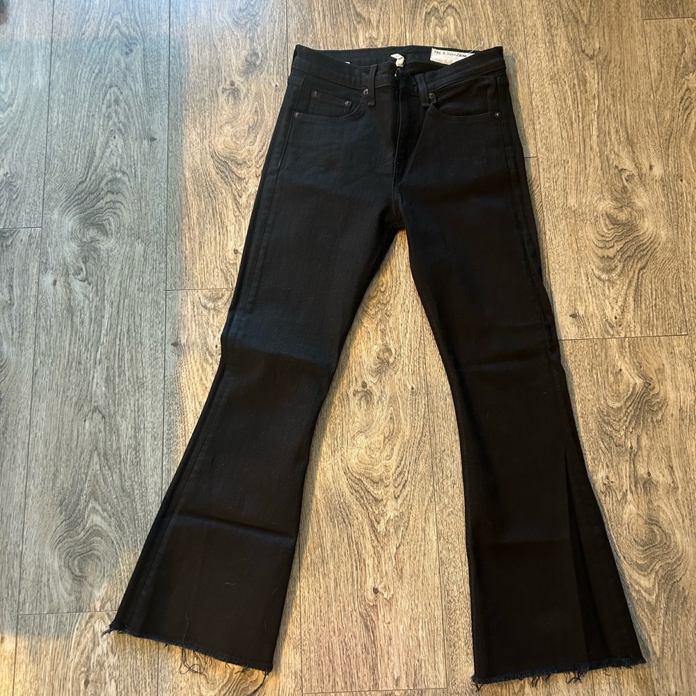 Rag & bone cropped flair jeans